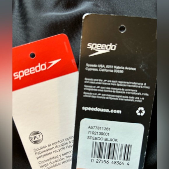 Black Speedo One-Piece Swimsuit size 28 - Picture 7 of 7